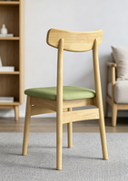 Chaise en bois moderne avec dossier solide - Chaise individuelle pour appartement, hôtel, salle à manger, villa, salons - Meubles écologiques pour la maison