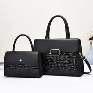 Fashion Lady Multi-Piece Women's Pu Leather Waterproof Handbag with Removable Shoulder Strap and Large Capacity - Product Image 2