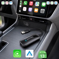 Ottocast AI Box 2 en 1, adaptateur sans fil portable CarPlay, Android Auto, clé USB, plug and play, média intelligent, 4+32G, Bluetooth 5.4