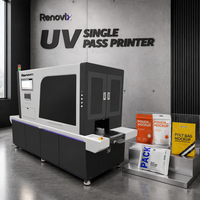 Imprimante UV automatique Renovix à passage unique pour emballages en sachets Doypack en PET/AL/PP avec tête d'impression G6, machine pour sacs en plastique