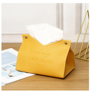 Роскошный Дизайн Простой прямоугольный мягкий кожаный держатель для салфеток чехол для отеля фермерского дома - Product Image 6