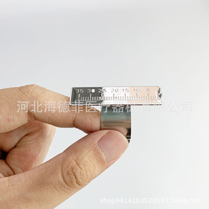Regla dental de acero inoxidable de 35 mm, herramienta de medición para la evaluación del largo del conducto radicular - Product Image 3