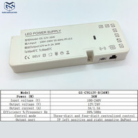 Alimentation LED Slim 36W 100-240V 7 ports DC 12V/24V à tension constante CE ROHS pour armoire et meuble de cuisine