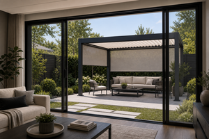 Gazebo Eléctrico Inteligente RK-C3 de Aluminio con Persianas Ajustables, Pabellón para Patio Exterior para Ocio Familiar y Fiestas - Product Image 5
