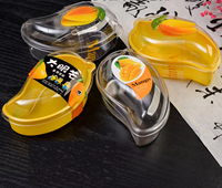 Boîte d'emballage en forme de mangue pour mousse de mangue, boîte à gâteau blister transparente, boîtes d'emballage en plastique pour pâtisserie