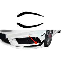 Autocollant de Voiture Noir Brillant et Motif Carbone en ABS pour Grille d'Aération Avant, Compatible avec Mercedes-Benz Classe A W176 2013-2015