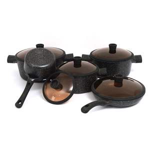 <span class=keywords><strong>Set</strong></span> <span class=keywords><strong>di</strong></span> 10 Pentole e <span class=keywords><strong>Padelle</strong></span> <span class=keywords><strong>in</strong></span> Alluminio Antiaderente con Rivestimento <span class=keywords><strong>in</strong></span> <span class=keywords><strong>Pietra</strong></span> Maifan, Pentola per Latte, Pentola per Zuppa, Padella per Friggere, <span class=keywords><strong>Set</strong></span> <span class=keywords><strong>di</strong></span> Pentole all'Ingrosso - Product Image 6