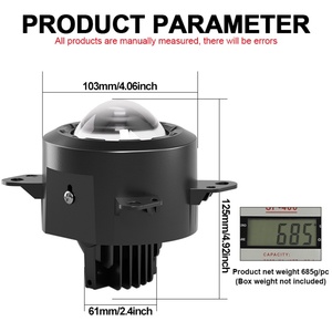 Faro proyector LED de 3 pulgadas de 70W (9-80V) con lente antiniebla, luz alta y baja, individual, para camión - <span class=keywords><strong>Precio</strong></span> de fábrica - Product Image 4