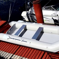 Bateau pneumatique de loisirs pour 5 personnes, bateau de pêche pliable, annexe, coque en PVC, plancher en aluminium, ventre en caoutchouc Hypalon, bateau pneumatique