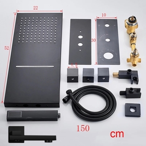 Ensembles de rideaux de douche thermostatiques sur mesure 4 pièces salle de bain ensembles de rideaux de douche muraux à trois voies 4 pièces salle de bain - Product Image 6