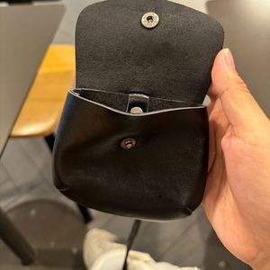 Small Wrist Neck Hanging Storage Purse Leather <b>Mini</b> Earphone case Fashion Accessory <b>Bag</b> Multi-way Carry Earbud Coin <b>Bag</b> - Product Image 2