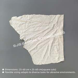 Trapos de Felpa Blancos 100% Algodón, Resistentes, Reciclados, para Limpieza Industrial - Product Image 3