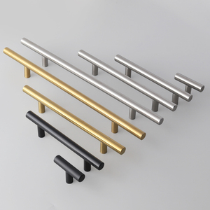 Bán buôn giá rẻ hiện đại vàng đen đồ nội thất t Bar ngăn kéo tủ xử lý phòng tắm nhà bếp thép không gỉ cửa tủ xử lý - Product Image 1