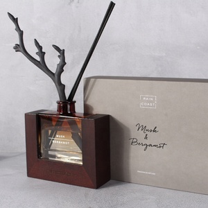 RAINCOAST Eco-vriendelijke Luxe Rietdiffuser Sets 100ml Vierkante Glazen Luchtverfrissers Huisgeur Decoratie - Product Image 3