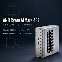 AMD Ryzen AI Max+ 495 AI Mini Bilgisayar 192GB LPDDR5X Radeon 8065S 10GbE 2.5G LAN 4 M.2 NVMe USB4 WiFi 7 8K AI İş İstasyonu