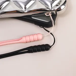 Sangle de téléphone en silicone Portable main poignet lanière chaîne pour iPhone Xiaomi <span class=keywords><strong>Samsung</strong></span> universel téléphone Anti-perte cordes - Product Image 3