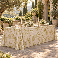 Nappe de table ronde de 120 pouces personnalisée à faible MOQ, imprimée, sans couture, pour événements de mariage en extérieur et fêtes