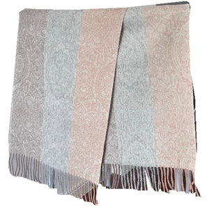 Bufanda de cabeza árabe de Fénix azul para hombre y <span class=keywords><strong>mujer</strong></span>, hijab de lana pura, jacquard, Cachemira, a rayas, para invierno - Product Image 1
