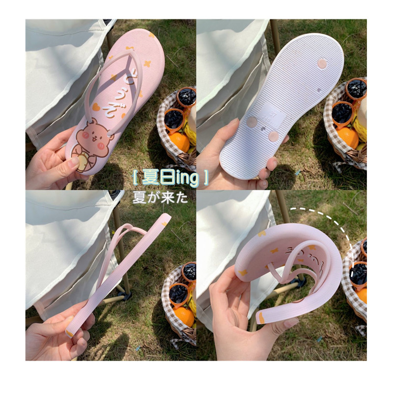 Outdoor Filp Flops Women PVC Rubber Summer Beach Flip-flops Slippers Wholesale