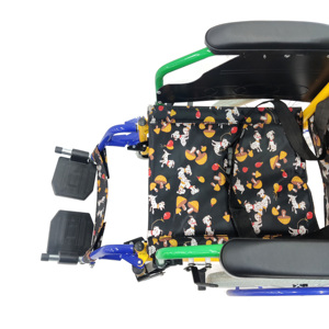 Celebral parálisis peso ligero portátil hermosa silla de ruedas para niños - Product Image 4