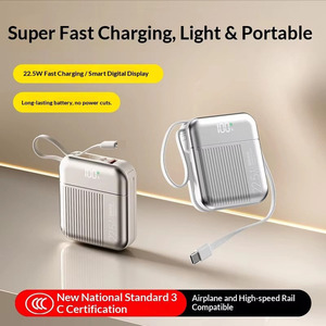 <span class=keywords><strong>Batterie</strong></span> <span class=keywords><strong>externe</strong></span> portable DX667 225W avec câble intégré, affichage numérique du niveau de <span class=keywords><strong>batterie</strong></span>, charge rapide PD, logo personnalisable, vente en gros - Product Image 3