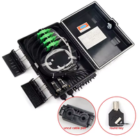 Boîtier de distribution de fibre optique 16 cœurs pour extérieur, boîtier terminal optique FTTH, montage mural/sur poteau, PC+ABS, étanche IP55