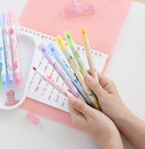 Hot Bán Dễ Thương Kawaii Trái Cây Hương Vị Tô Màu 6 Màu Sắc Đa Đánh Dấu Thiết Lập Xiên Vòng Tip Cho Học Sinh Trung Học - Product Image 6