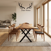 Meubles de salle à manger Table de salle à manger moderne Table de salle à manger en bois design client avec pieds