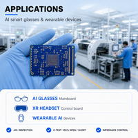 Carte mère de lunettes intelligentes IA - PCB nu - Fabrication de circuits imprimés multicouches - Service de placage ENEPIG à impédance contrôlée
