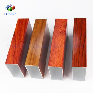 Tubos de Aluminio Color Madera, Perfiles de Aluminio Extruido, Tubo Rectangular de Aluminio con Acabado de Madera Personalizado - Product Image 4