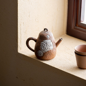 Teiera in ceramica stile giapponese fatta a mano in stile Kung Fu Vintage Old Rock <span class=keywords><strong>Silver</strong></span> teiera Set da tè e caffè - Product Image 3