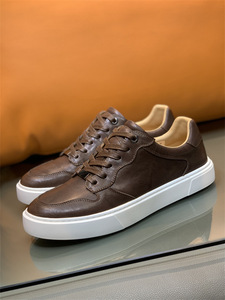 Sneakers Trendy in Vera Pelle di Vacchetta di Lusso per Uomo, <span class=keywords><strong>Scarpe</strong></span> Casual Grigie in Un Pezzo, Vendita all'Ingrosso e Dropshipping - Product Image 6