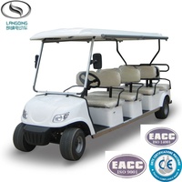 Voiturettes de golf électriques CE 8 places, automatiques, PICKUP, <50000 Km, batterie plomb-acide, LANGQING 48V/3KW, 8 sièges, 22 km/h, 4505*1220*1950mm
