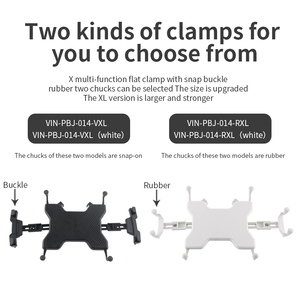 ที่ยึดแท็บเล็ตแบบปรับได้ VINmounts ขนาด 12''-14.3'' ทำจากพลาสติก สำหรับรถยนต์ Microsoft Zebra สีดำ - Product Image 3