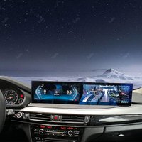Radio Mobil untuk BMW X5 X6 F15 Android Auto Multimedia Player Layar Sentuh 24.6 Inch Dual Screen Head Unit Radio Mobil Stereo Android