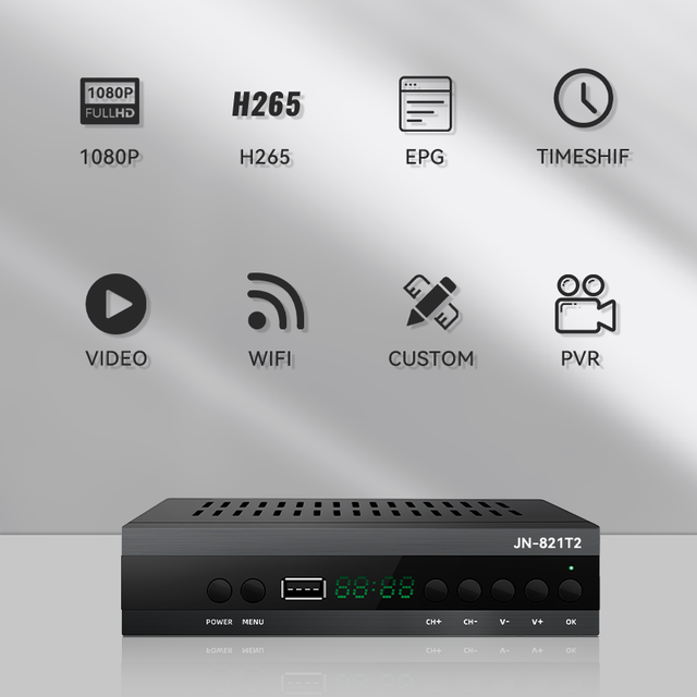 Super September Oem Customize Digital signal Receiver Decoder hd Smart Wifi Media Player Decoder 4k Dvbt2 Stb for Italy France
