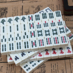White Engraved Chinese Mahjong <b>Game</b> Set 144 Tiles <b>For</b> Family Gathering Play Leisure Time Holiday <b>Table</b> <b>Board</b> Entertainment - Product Image 1