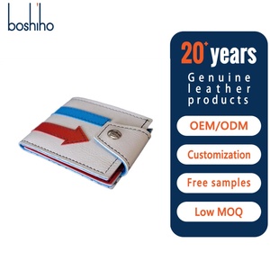 For Genuine Leather Cowhide Men's RFID Short <b>Card</b> <b>Wallet</b> Open Closure Coin Purse Patch <b>Wallet</b> Polyester Lining Portable - Product Image 1