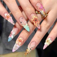 Nouvelle Collection 2026 de Faux Ongles Faits Main Tendance Style Ins Effet Œil de Chat 3D Amovibles en ABS – Lot de 24 Pièces Vente en Gros OEM
