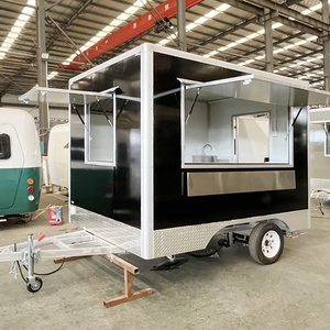 Carros de remolque de comida callejera totalmente equipados de 10 pies, cafetería, Pizza, camión de comida móvil con cocina completa para Australia - Product Image 5