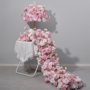 FL-074 Centro <span class=keywords><strong>de</strong></span> <span class=keywords><strong>Mesa</strong></span> <span class=keywords><strong>de</strong></span> Flores Artificiales con Rosas <span class=keywords><strong>de</strong></span> Color Personalizado para Decoración <span class=keywords><strong>de</strong></span> Bodas y Fiestas - Product Image 4