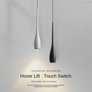 Lampe suspendue LED en aluminium nordique moderne avec un design long et suspendu pour la chambre à coucher, la salle à manger, le bar, le restaurant - Product Image 2