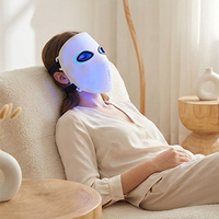 Masque facial LED 4D, 88 ampoules LED, 278 faisceaux, thérapie par lumière rouge, bleue et infrarouge, appareil de soin de la peau en silicone