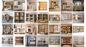 Meubles de salon en velours de style nordique de luxe en forme de L, canapé modulaire 3 places pour les jeunes, ensemble de meubles - Product Image 6