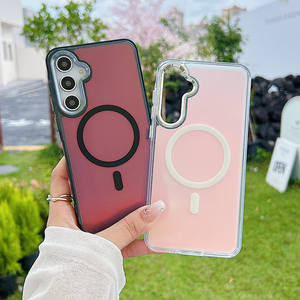 Funda de teléfono translúcida colorida degradada para Samsung <span class=keywords><strong>Galaxy</strong></span> A55 A35 A16 A26 A36 A56 cubierta magnética a prueba de golpes de carga inalámbrica - Product Image 1