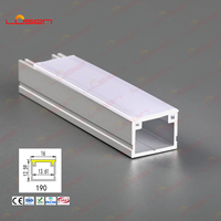 Profilé en aluminium Led Linear Strip Channel Wall Wash Escalier Extrusion Diffuseur Plafonnier Led Strip Profilé en aluminium 16x12.59mm