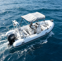 Article populaire : Bateau semi-rigide en aluminium abordable avec revêtement en PVC pour la pêche et les loisirs en famille