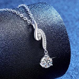 Collana con Pendente in Argento 925 e Moissanite, Design Elegante e Scintillante, Vendita all'Ingrosso per Rivenditori e <span class=keywords><strong>Distributori</strong></span> - Product Image 5