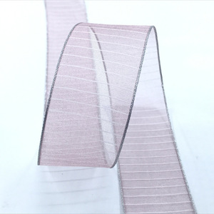 Bán buôn một mặt Tự Làm Thủ Công nơ cứng cạnh lưới ruy băng sọc ngang dây câu tuyết gạc vành đai 100% Polyester - Product Image 6