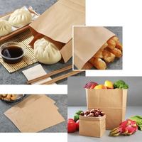 Sac en papier kraft brun personnalisé pour sandwichs, aliments cuits au four, pain
